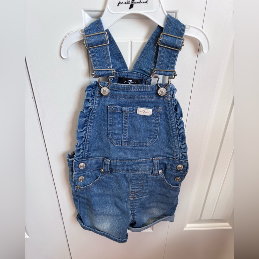 7 for all mankind kids Denim Blue Overalls 12 months
